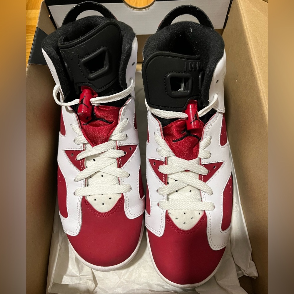 Air Jordan 6 Retro size 7Y White/Carmine-Black